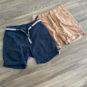 Two pairs of linen cotton shorts *read description*
